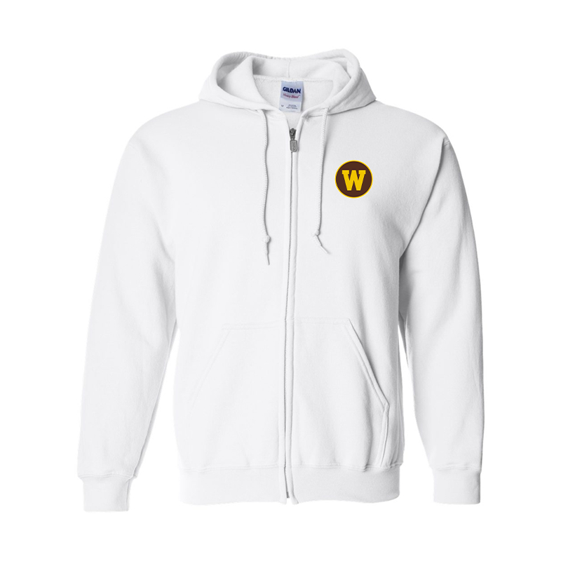 Men's  Western Michigan Broncos  Gildan  Heavy Blend Full Zip Hooded Sweatshirt